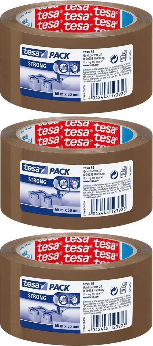 Tesa Verpakkingstape Bruin 66m x 50mm