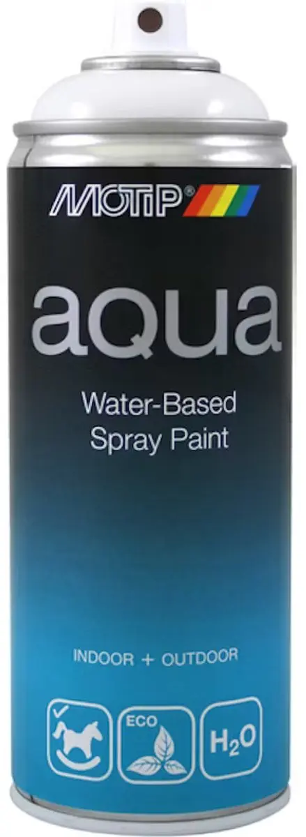 Motip Aqua Spuitverf 400ml - Glanzend Wit RAL 9010