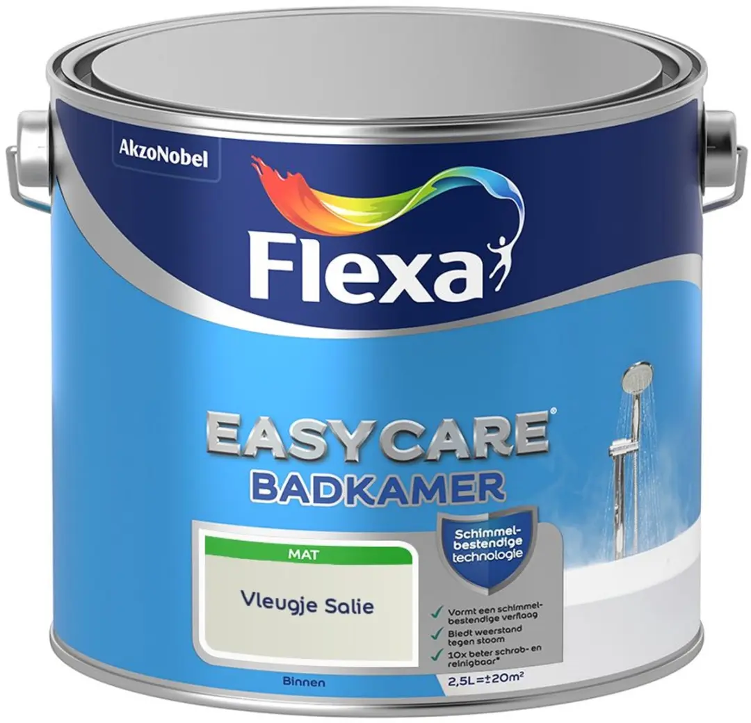 Flexa Easycare Badkamer Vleugje Salie Mengverf 2,5L