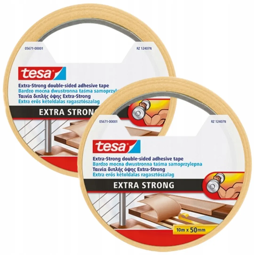 Tesa Extra Strong Tapijtlijm 10m x 50mm