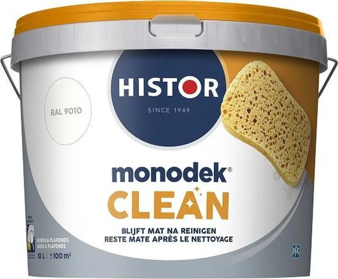 Histor Monodek Clean Muurverf Mat RAL 9010