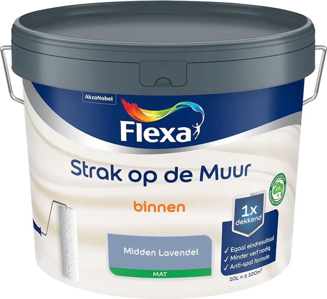 Flexa Strak Op De Muur Binnen Mat Midden Lavendel 10L