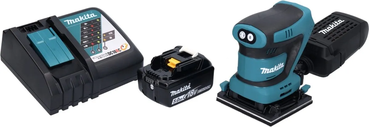 Makita DBO 480 RT1 Excentrische Schuurmachine 18V - 112x102mm - 5,0Ah