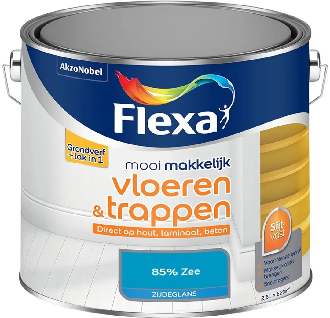 Flexa Mengverf Zijdeglans 85% Zee - 2,5L