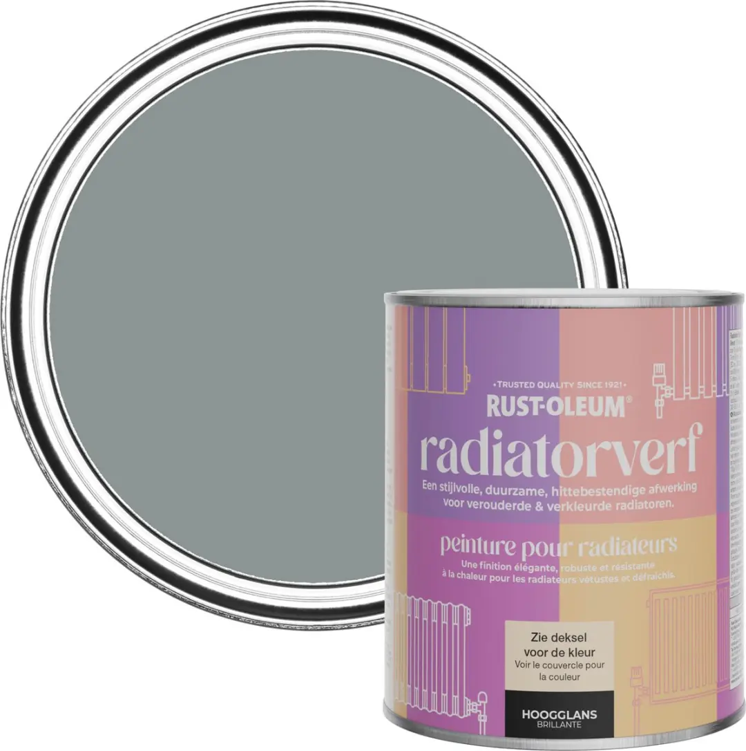 Rust-Oleum Donkergrijs Radiatorverf Hoogglans 750ml