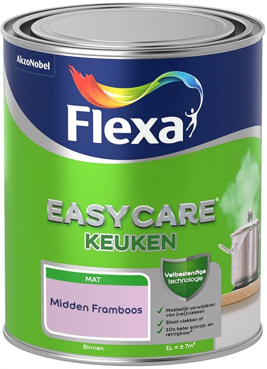 Flexa Easycare Keuken Midden Framboos Mengverf 1L
