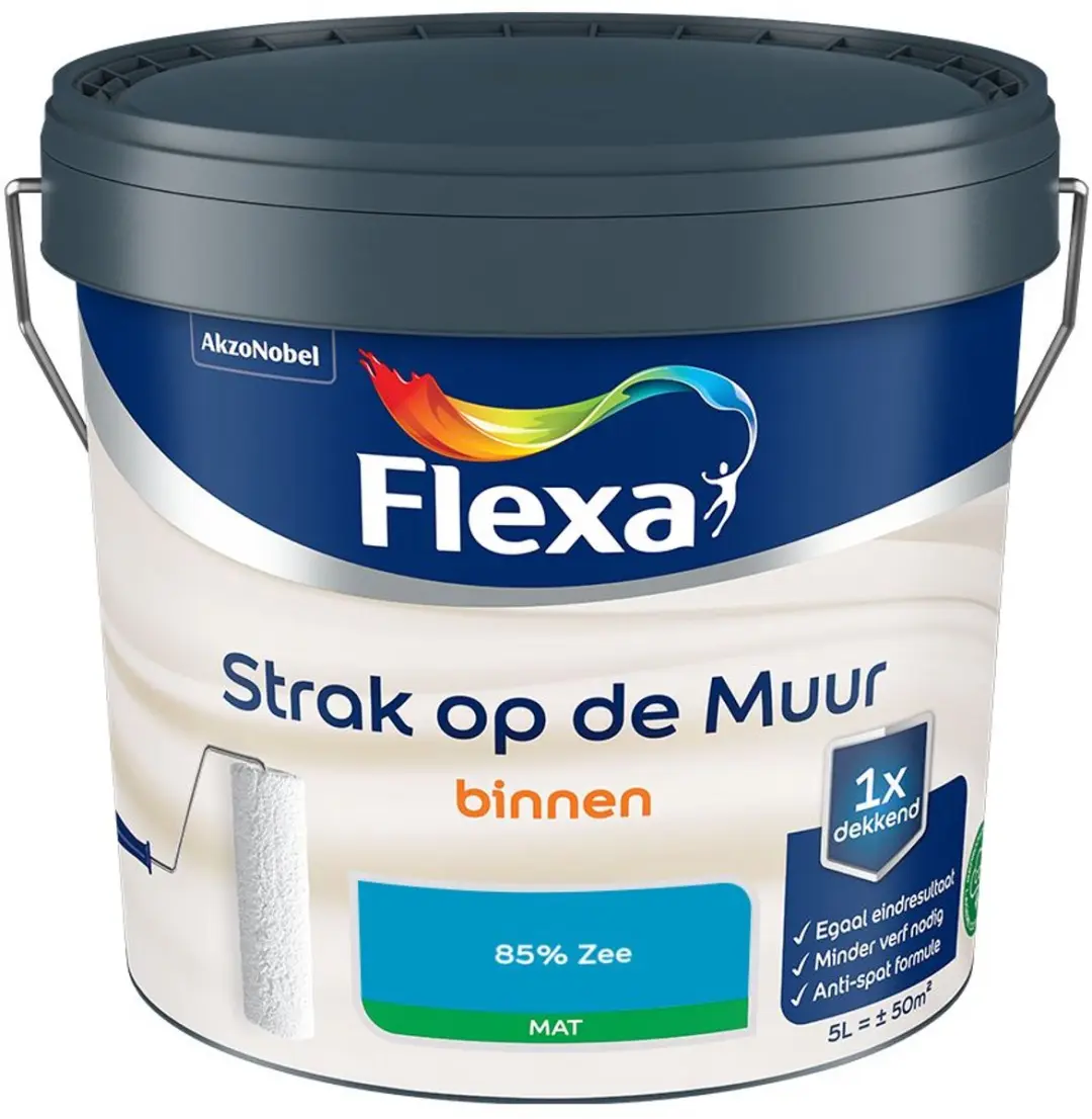 Flexa Strak Op De Muur Binnen Mat Mengverf 85% Zee