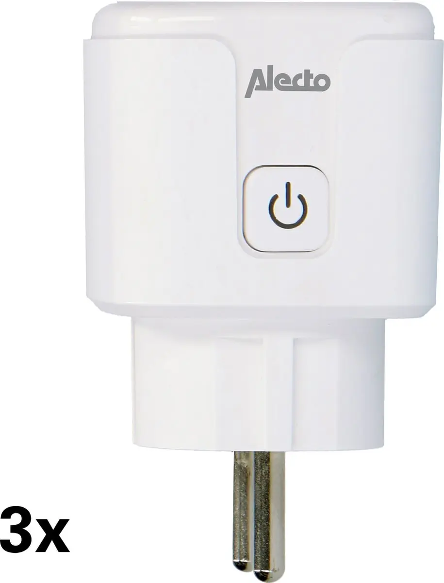 Alecto SMART-PLUG10 Triple Smart Wifi Tussenstekker 16A - 3 Stuks