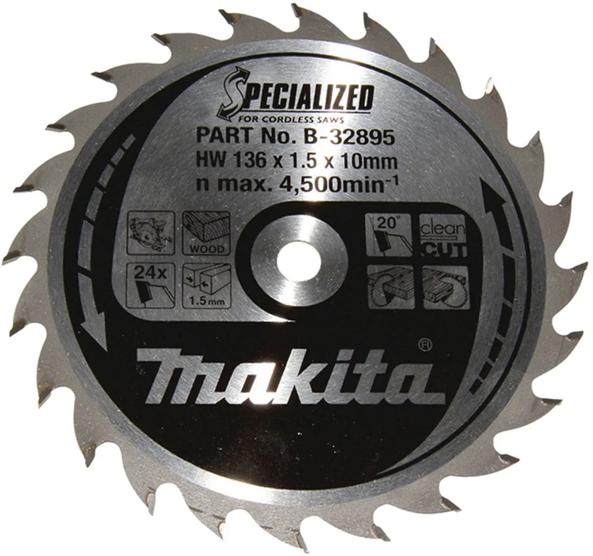 Makita B-32895 Zaagblad 136x10x24Z