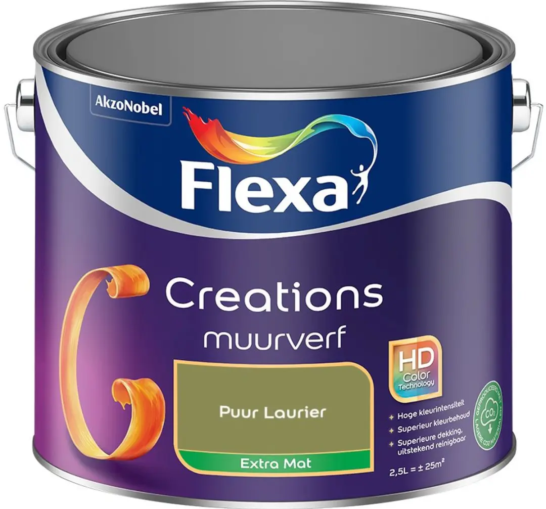 Flexa Creations Muurverf Extra Mat Puur Laurier 2,5L