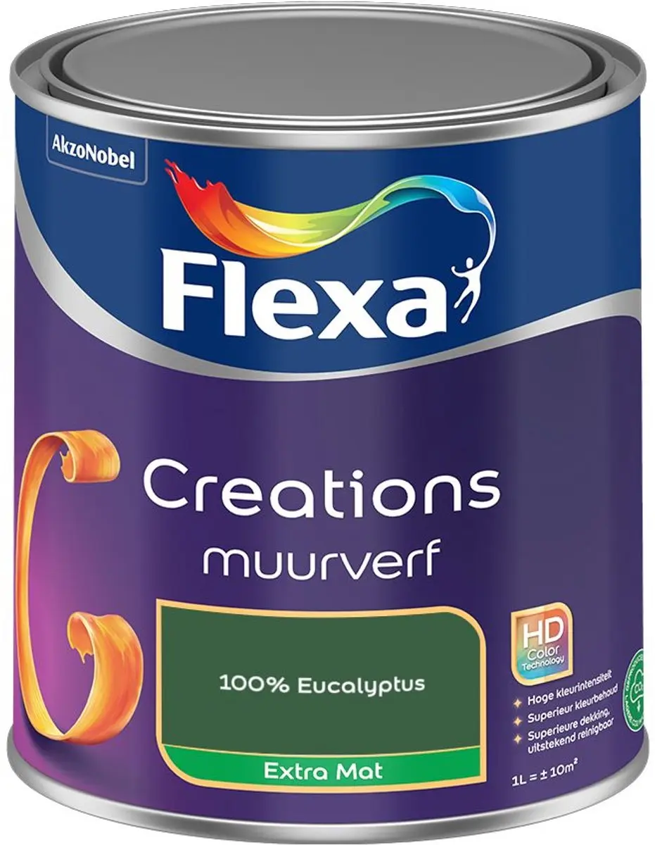 Flexa Creations Muurverf Extra Mat 100% Eucalyptus - 1L