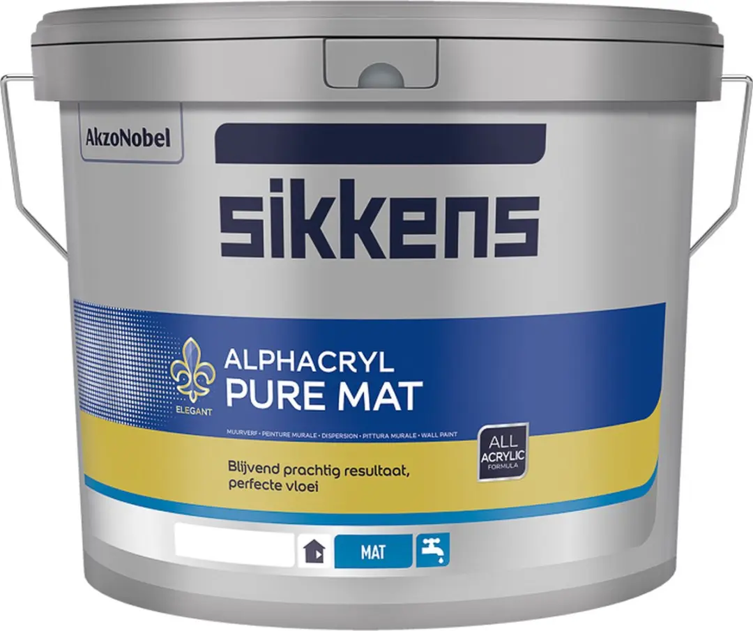 Sikkens Alphacryl Pure Mat SF Verf - 10L - Wit