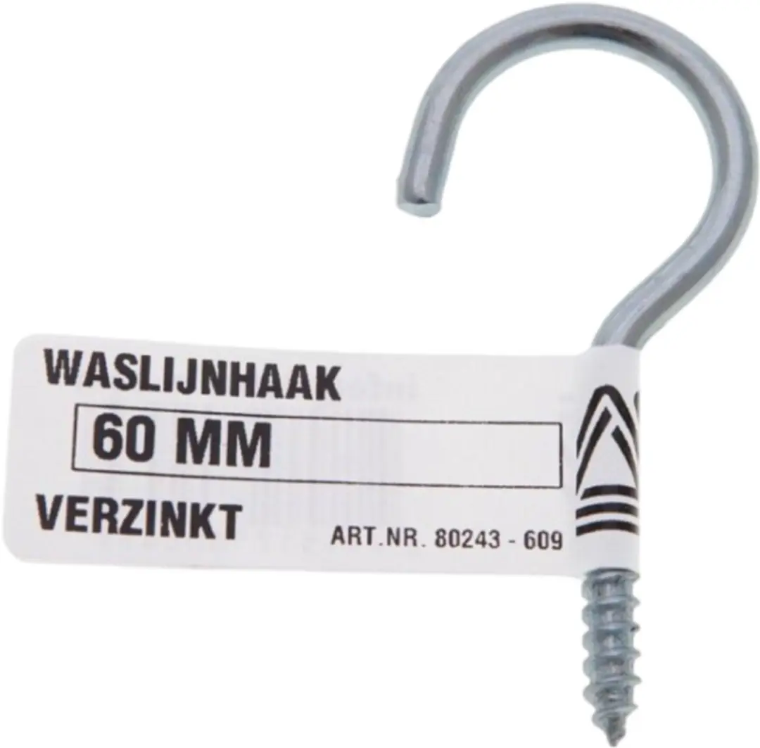 Deltafix Waslijnhaak verzinkt 60mm