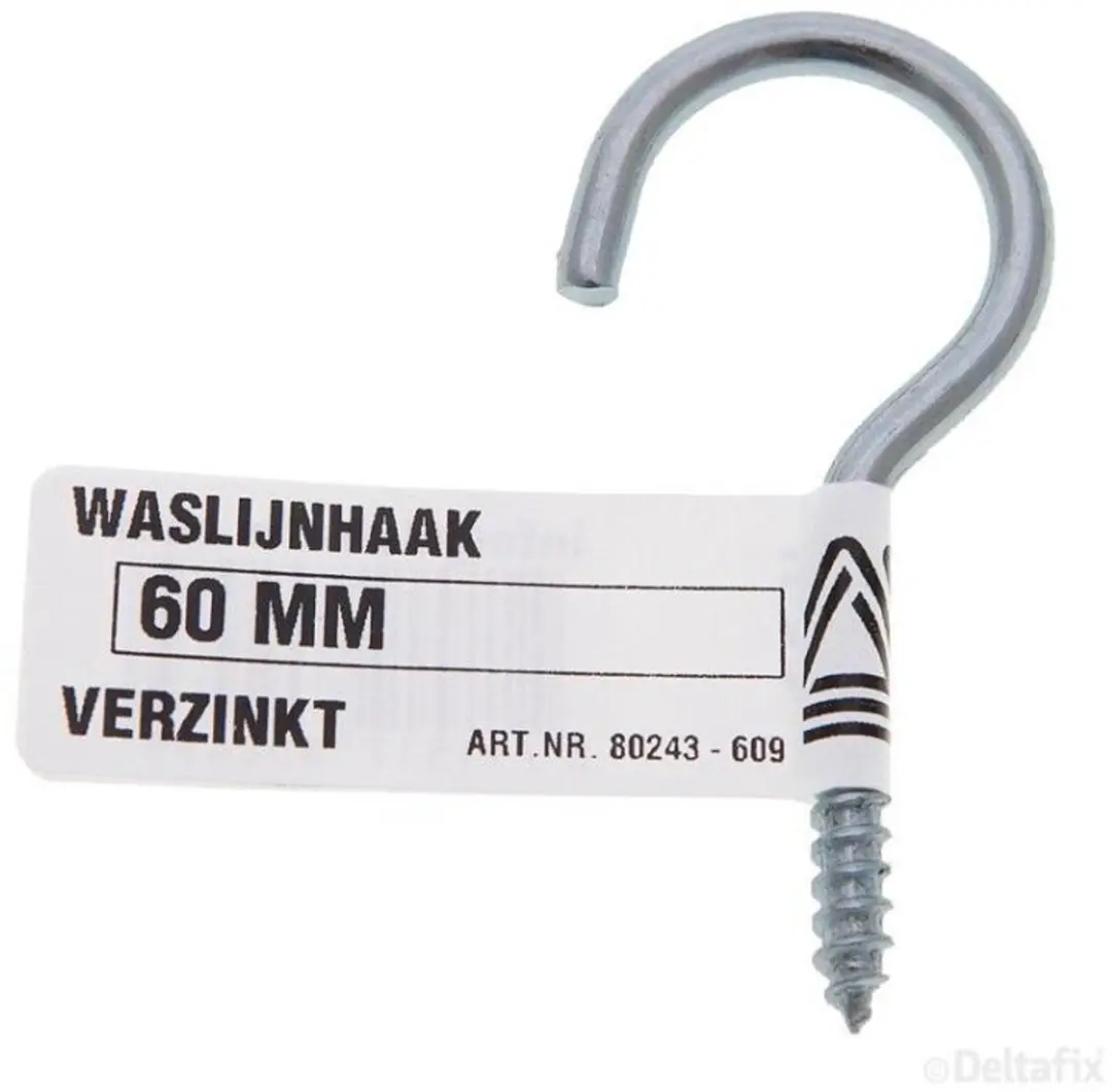 Deltafix Waslijnhaak verzinkt 60mm