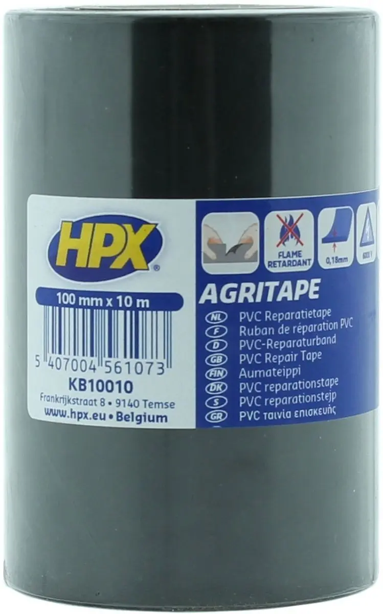 HPX Agritape 100mm x 10m - Zwart