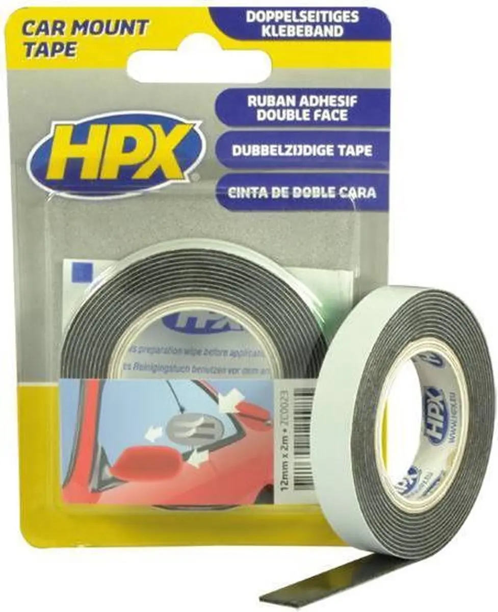 HPX Dubbelzijdige PE Bevestigingstape 25mm x 10m - Zwart