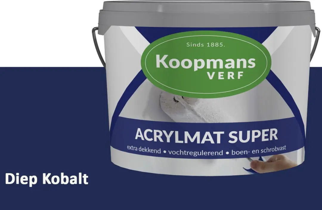 Koopmans Acrylmat Super Matte Muurverf Diep Kobalt 2,5L