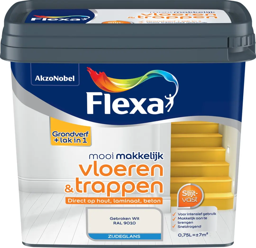 Flexa Zijdeglans Verf Gebroken wit 750ml