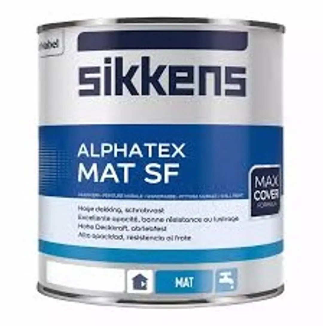 Sikkens Alphatex SF Binnenmuurverf RAL 5007 Briljant Blauw 1L
