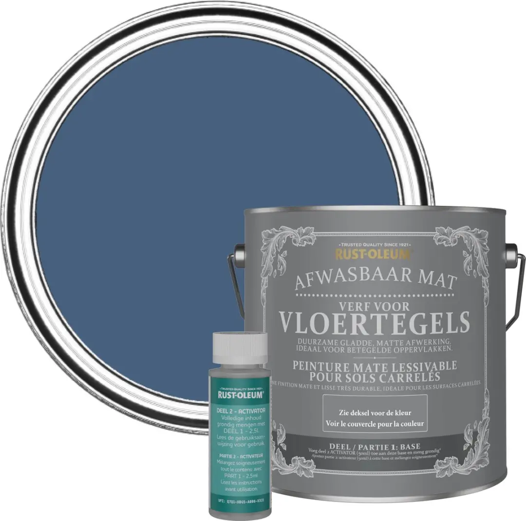 Rust-Oleum Donkerblauw Vloertegelverf Inktblauw 2,5L
