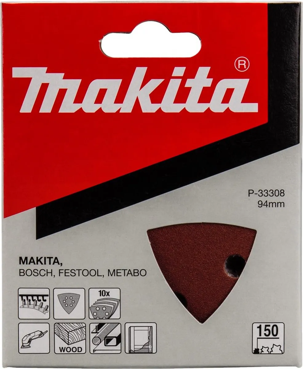 Makita P-33308 Schuurvel 94mm K150 - 10 Stuks