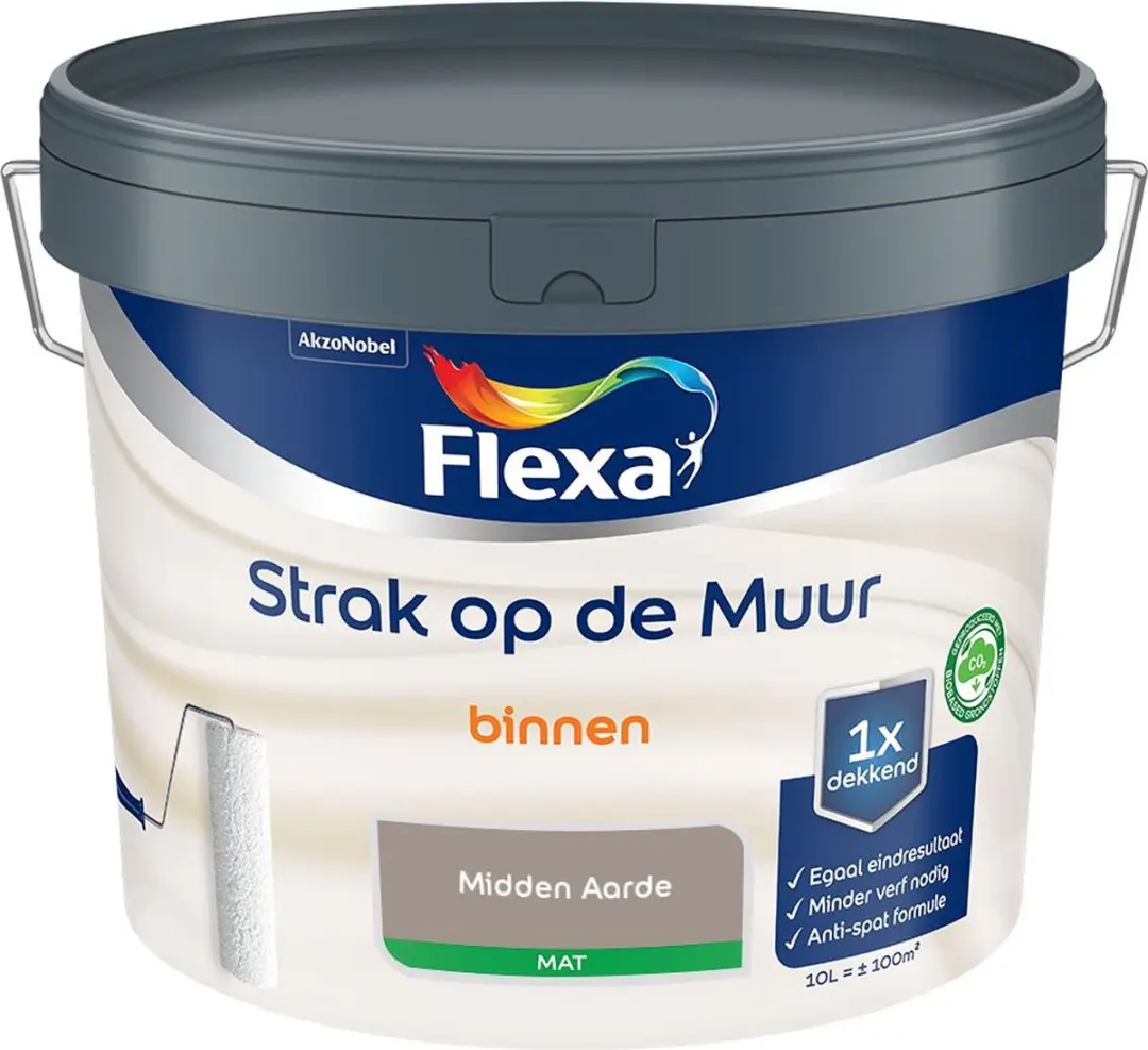 Flexa Strak Op De Muur Binnenmat Midden Aarde