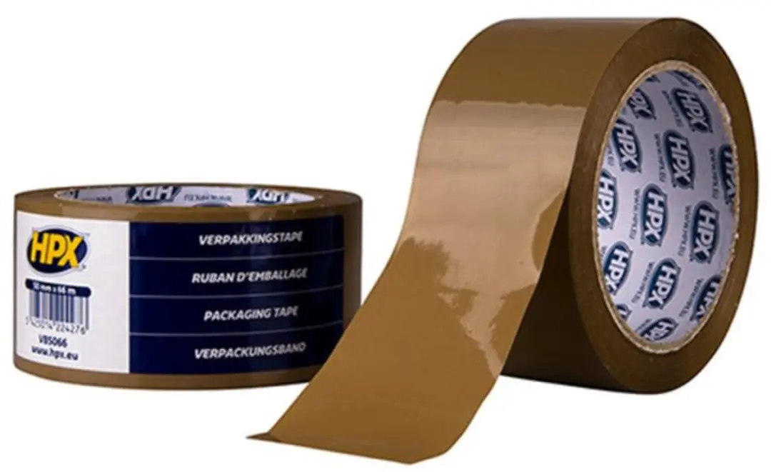 HPX Verpakkingstape 50mm x 66m - Bruin