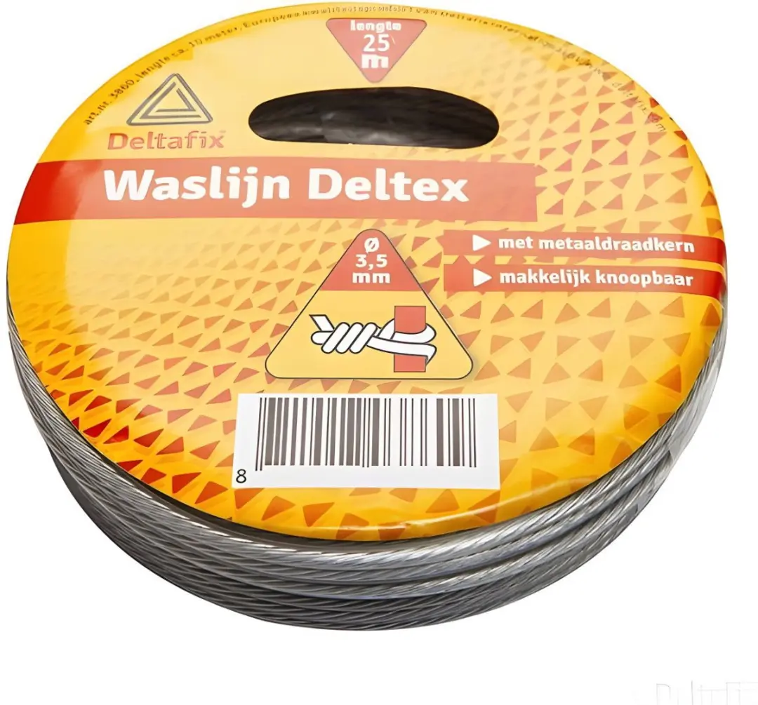 Deltafix Waslijn Deltex Metaaldraadkern Transparant