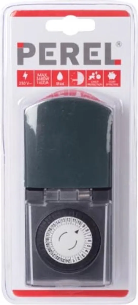 Perel Mechanische Timer 16A 3680W - IP44 - Zwart