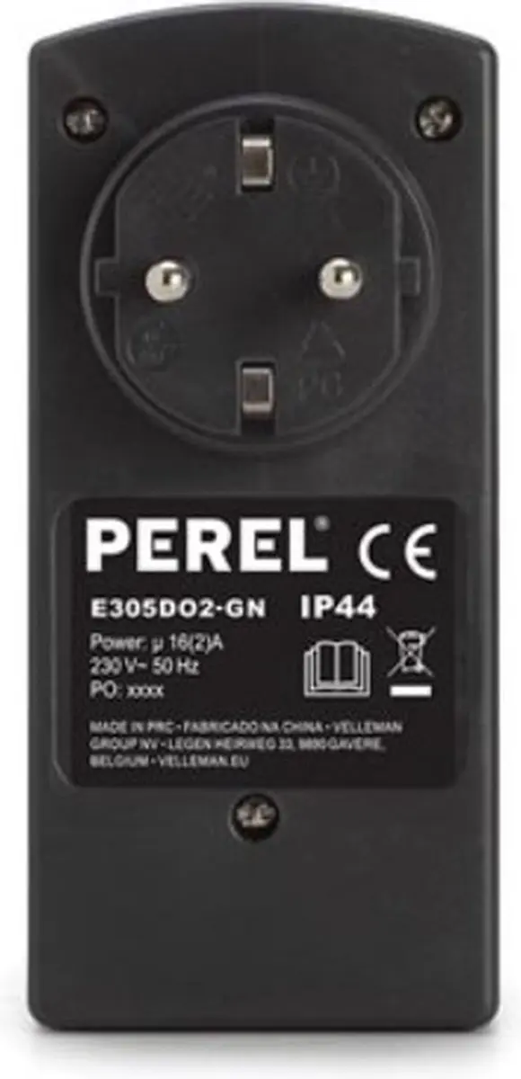 Perel Mechanische Timer 16A 3680W - IP44 - Zwart