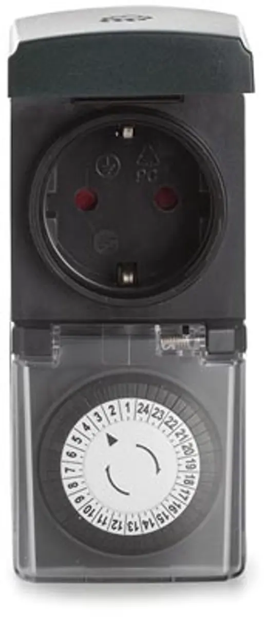 Perel Mechanische Timer 16A 3680W - IP44 - Zwart