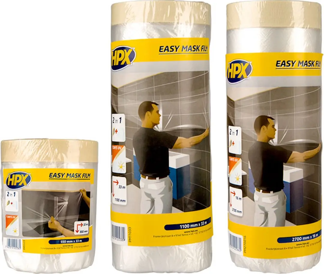 HPX Easy Mask Film Crêpepapier 1100mm x 33m - Transparant