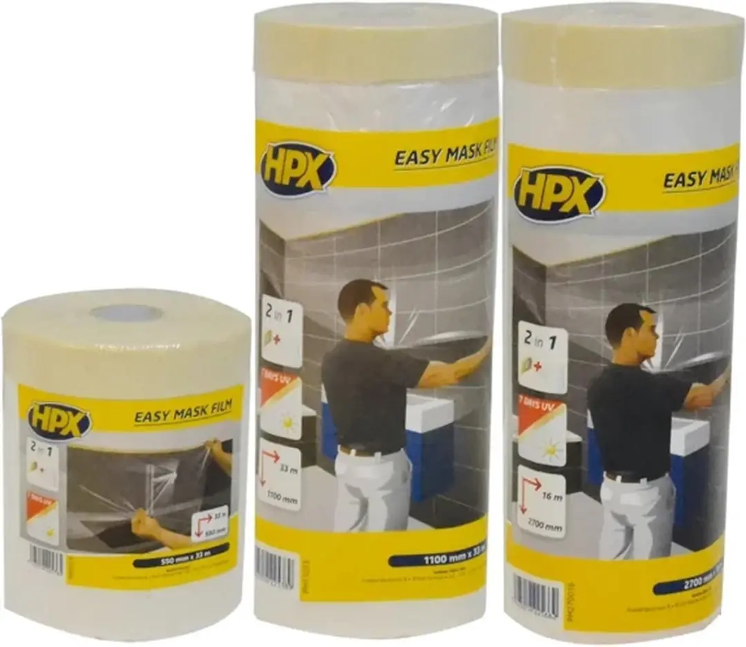 HPX Easy Mask Film Crêpepapier 1100mm x 33m - Transparant