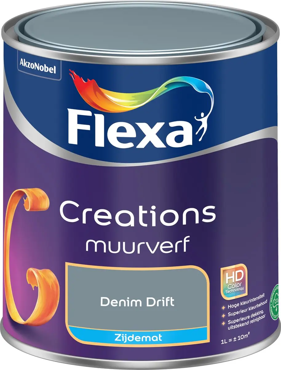 Flexa Creations Muurverf Zijdemat Denim Drift 1L