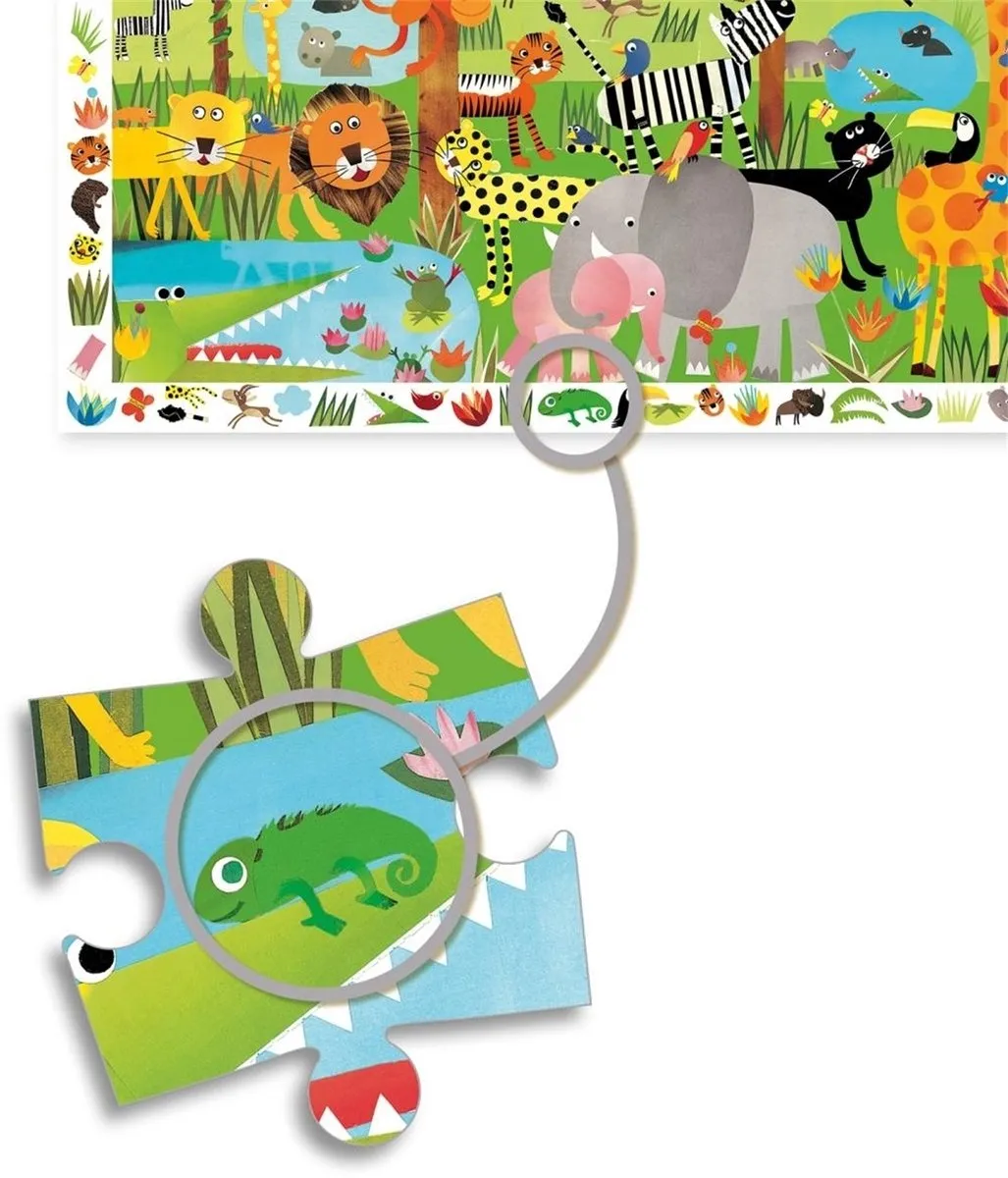 Djeco Drukte in de Jungle Puzzle - 35 Stuks - DJ07590