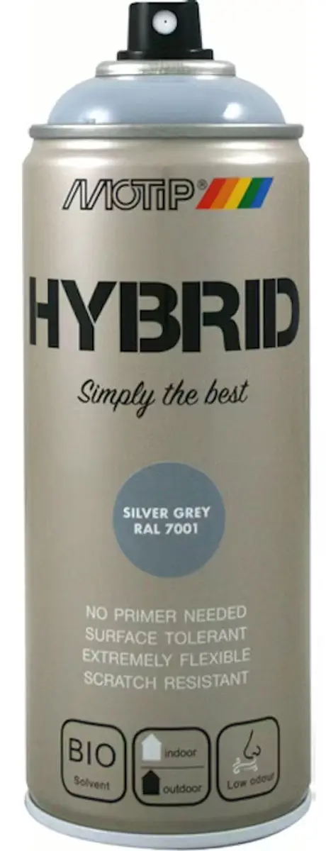 Motip Hybrid Spuitverf Silver Grey 400ml