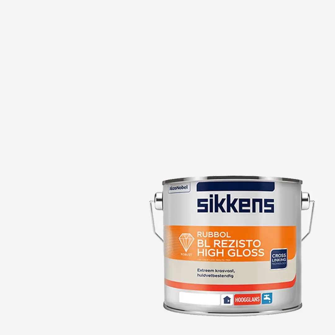 Sikkens Rubbol BL Rezisto High Gloss Ral 9003 Lakverf 2,5L - Wit