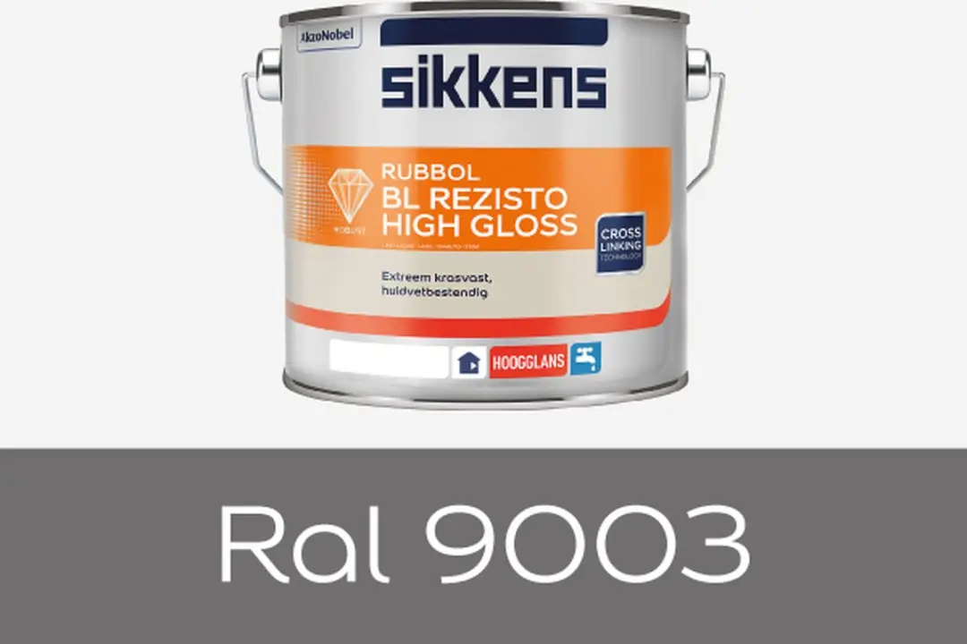 Sikkens Rubbol BL Rezisto High Gloss Ral 9003 Lakverf 2,5L - Wit
