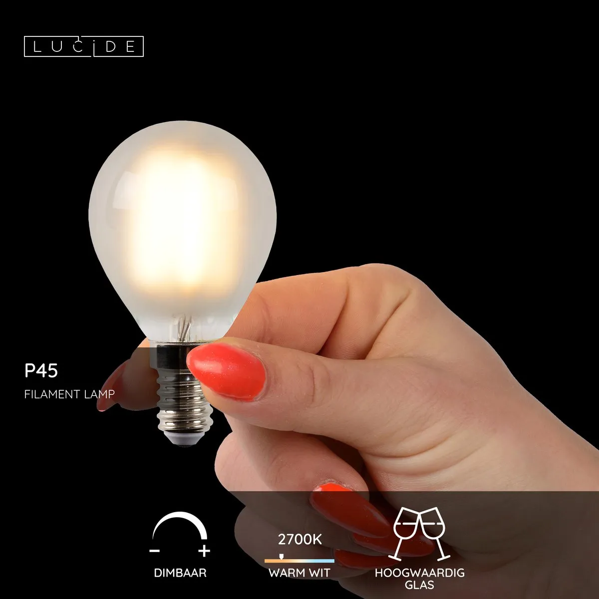 Lucide P45 LED Filamentlamp E14 4W 2700K - Mat