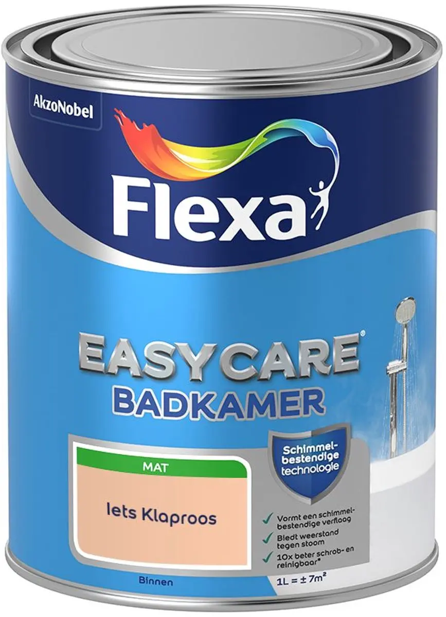 Flexa Easycare Badkamer Mengverf Iets Klaproos 1L
