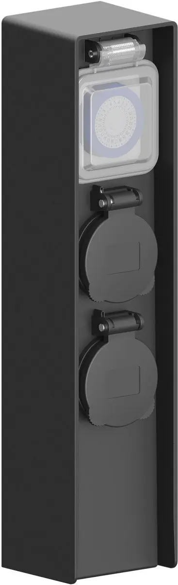 Ledvion Buitenstopcontact Paal met Timer