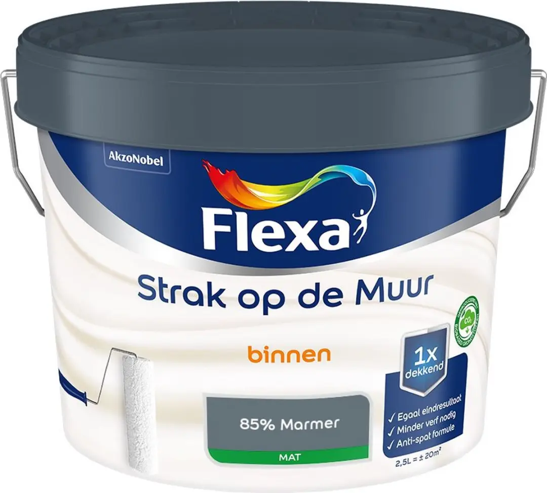 Flexa Strak Op De Muur Binnen Mat Mengverf 85% Marmer