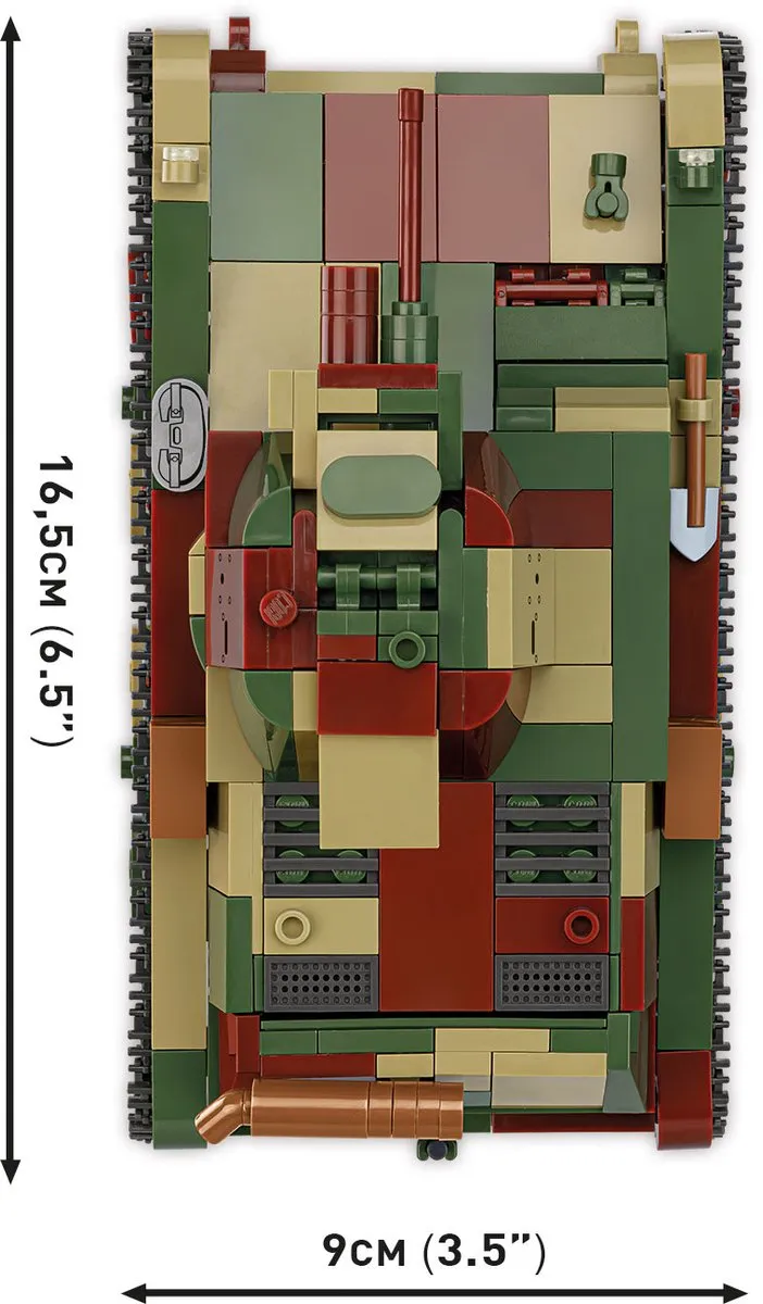 Cobi 2661 Light Tank 7TP - 665 Stukken - Groen/Bruin