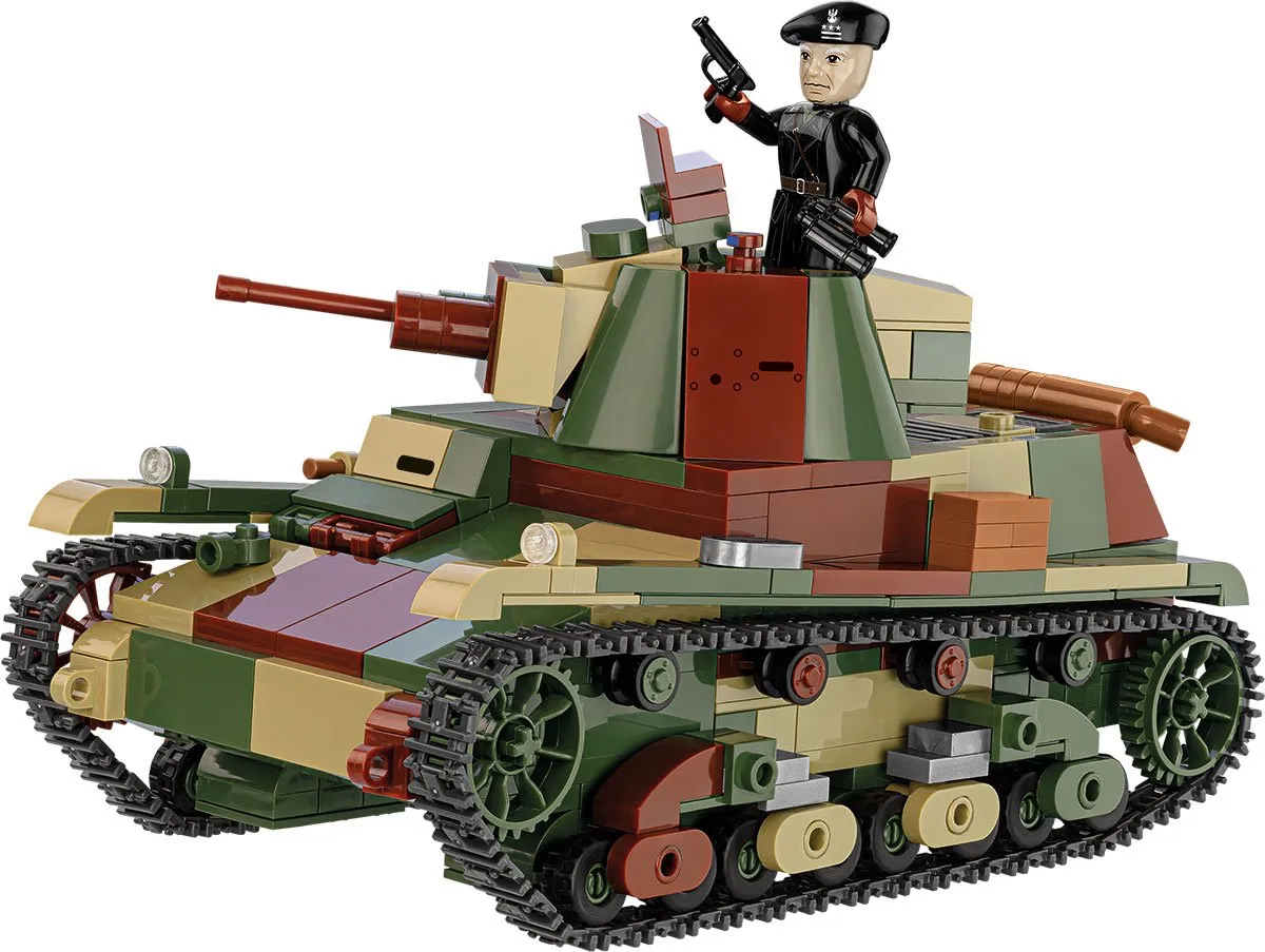 Cobi 2661 Light Tank 7TP - 665 Stukken - Groen/Bruin
