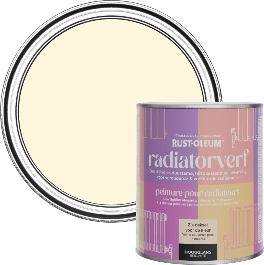 Rust-Oleum Crème Radiatorverf Hoogglans Slagroom 750ml