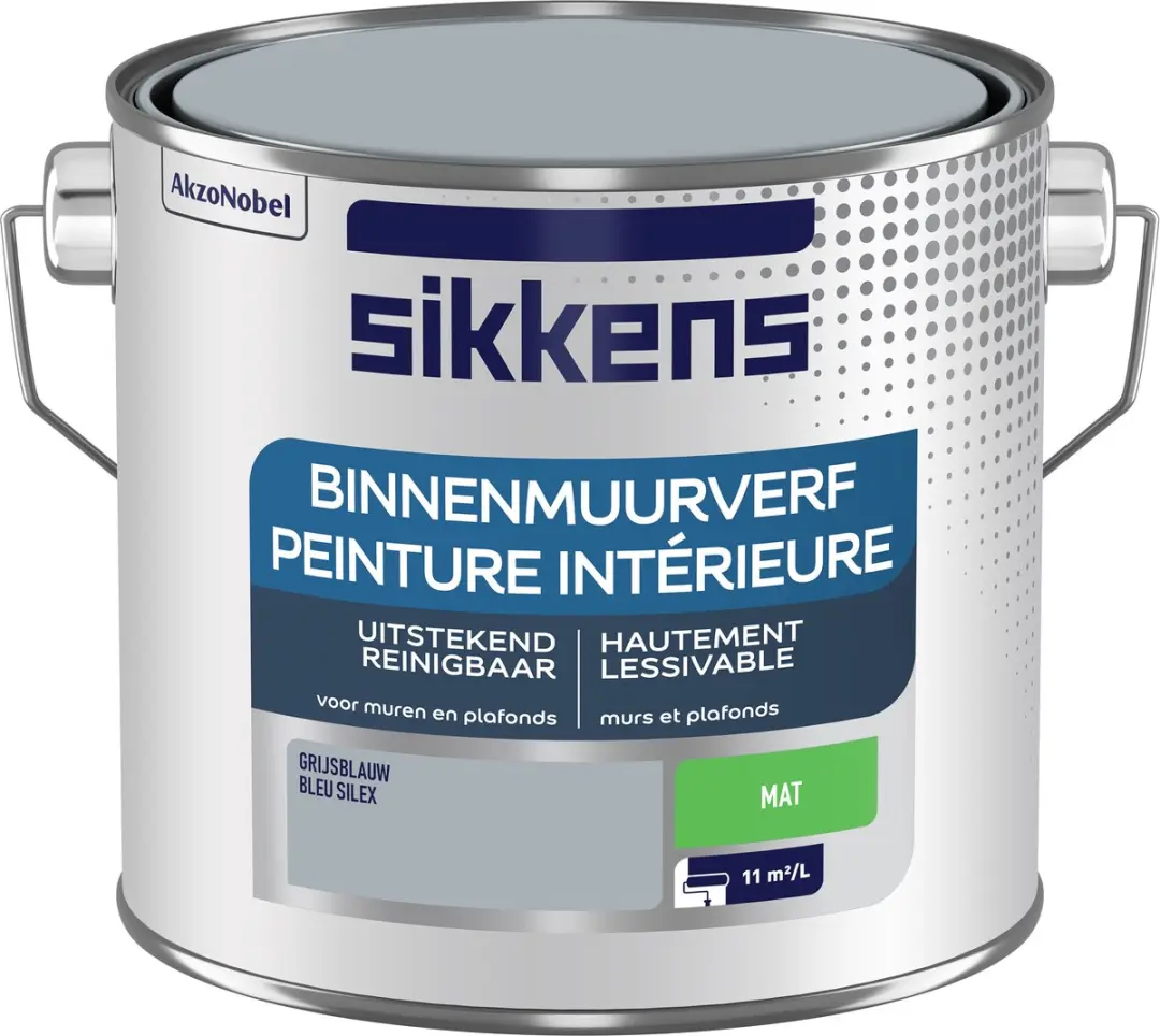 Sikkens Binnenmuurverf Mat Grijsblauw 2,5L