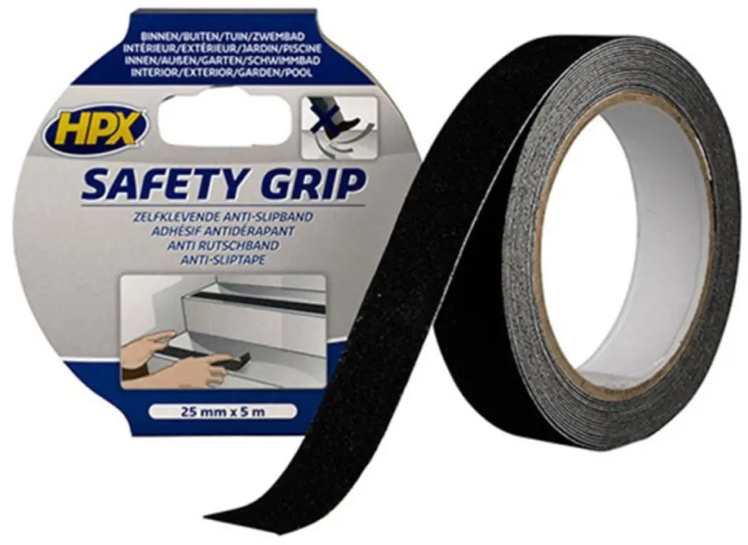 HPX Anti-slip Tape 25mm x 5m - Zwart