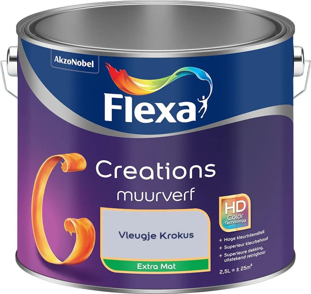 Flexa Creations Muurverf Extra Mat Vleugje Krokus 2,5L