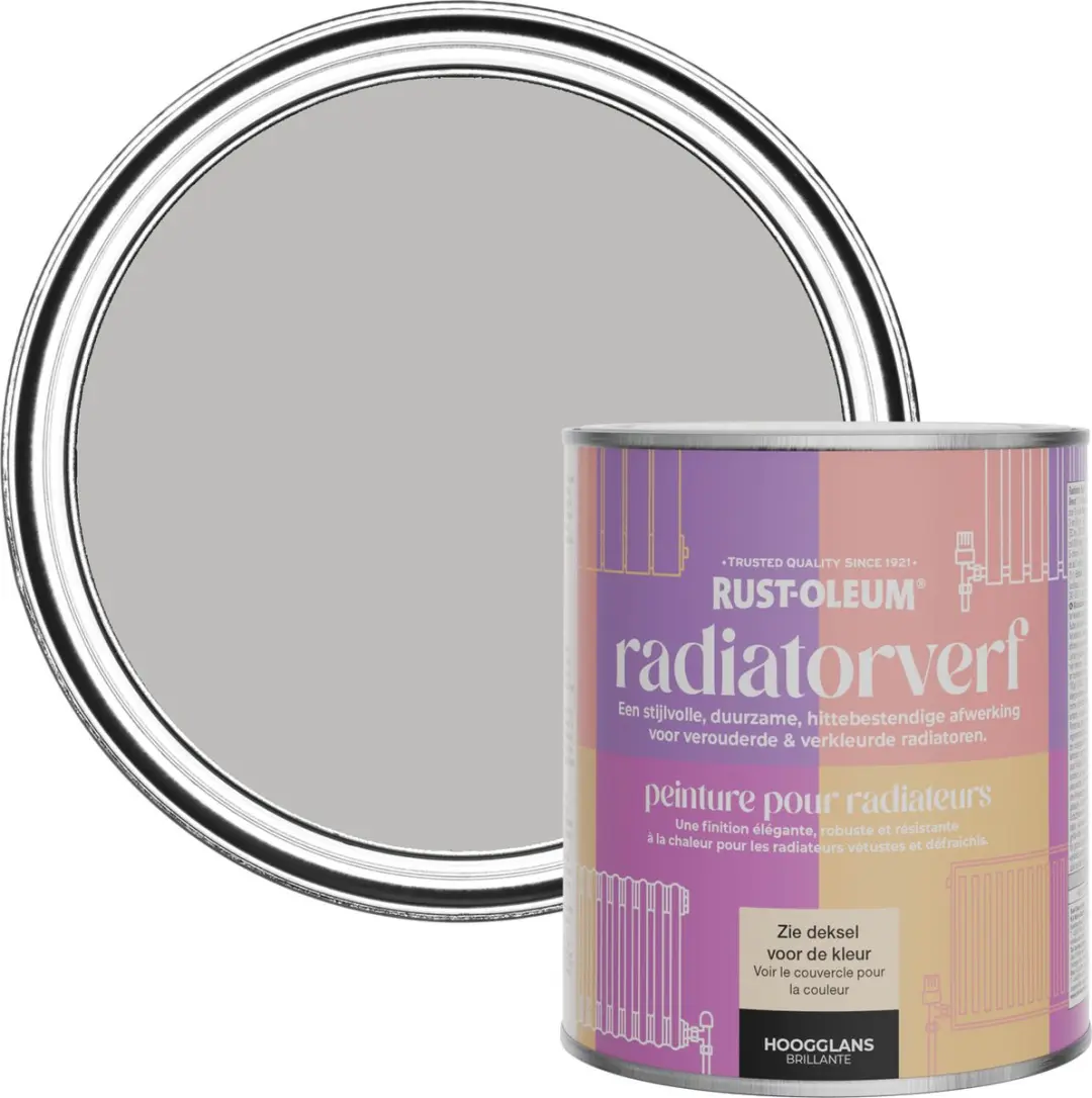 Rust-Oleum Radiatorverf Hoogglans Flint 750ml