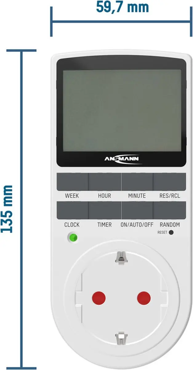 Ansmann AES4 Digitale Tijdschakelklok - Wit - afbeelding 6 van 6